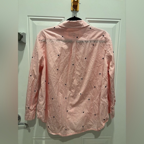 The Great
Striped Three-Quarter Sleeve Button-Up Top - Picture 5 of 5